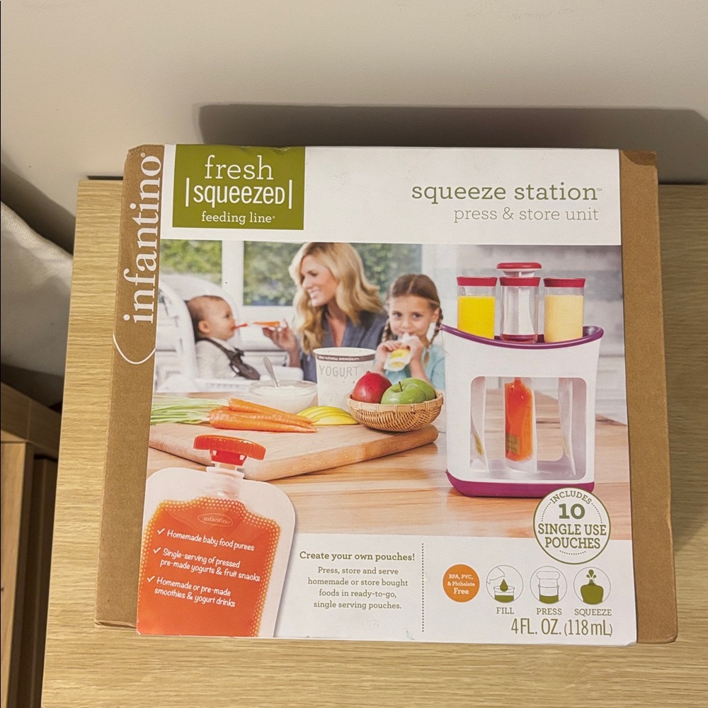 Infantino Squeeze Station with Red and Purple Accents